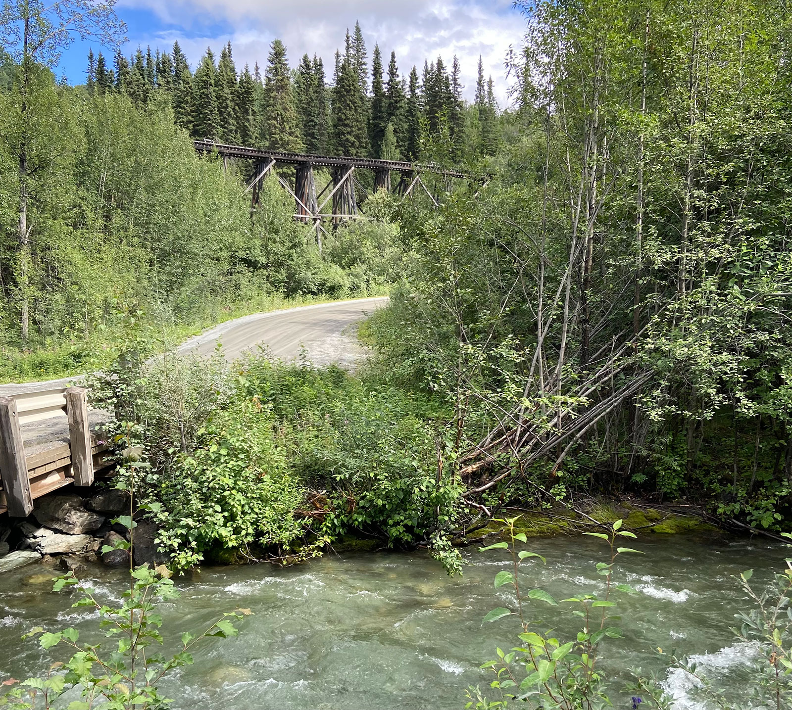 Creek and trestle