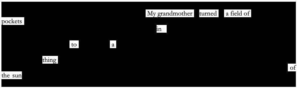 Ars Poetica erasure poem part 1