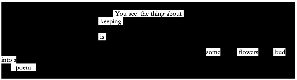 Ars Poetica erasure poem part 6