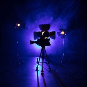 Movie camera and fog