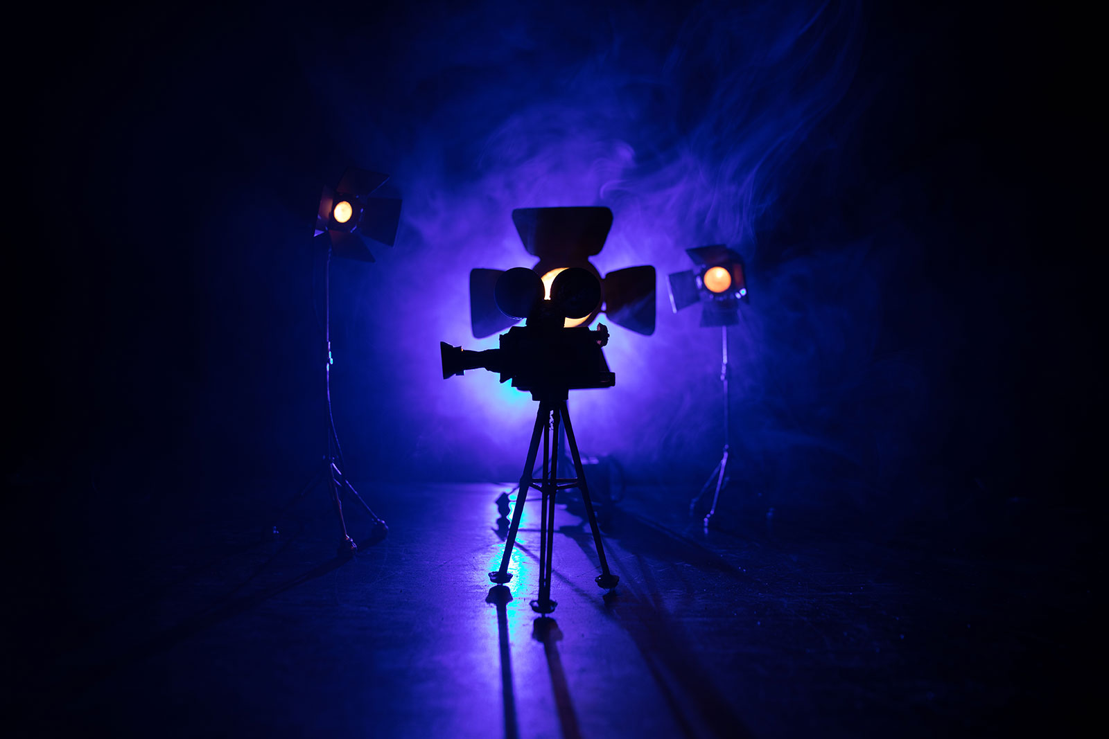 Movie camera and fog