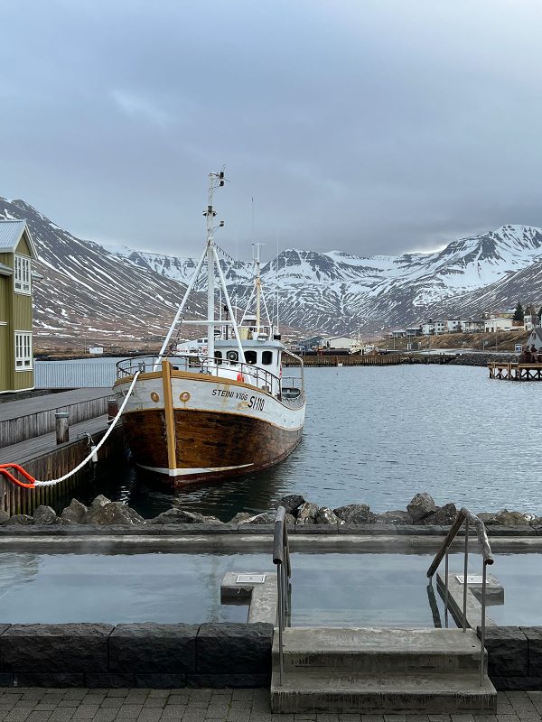Ship in Icelandic harbor