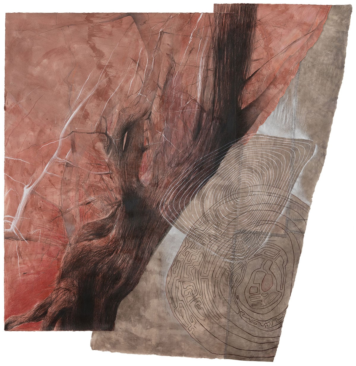 In)Visible Landscapes: Drawings on Collaged Paper - Terrain.org