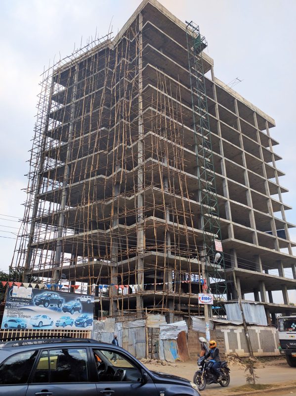 Bamboo scaffolding