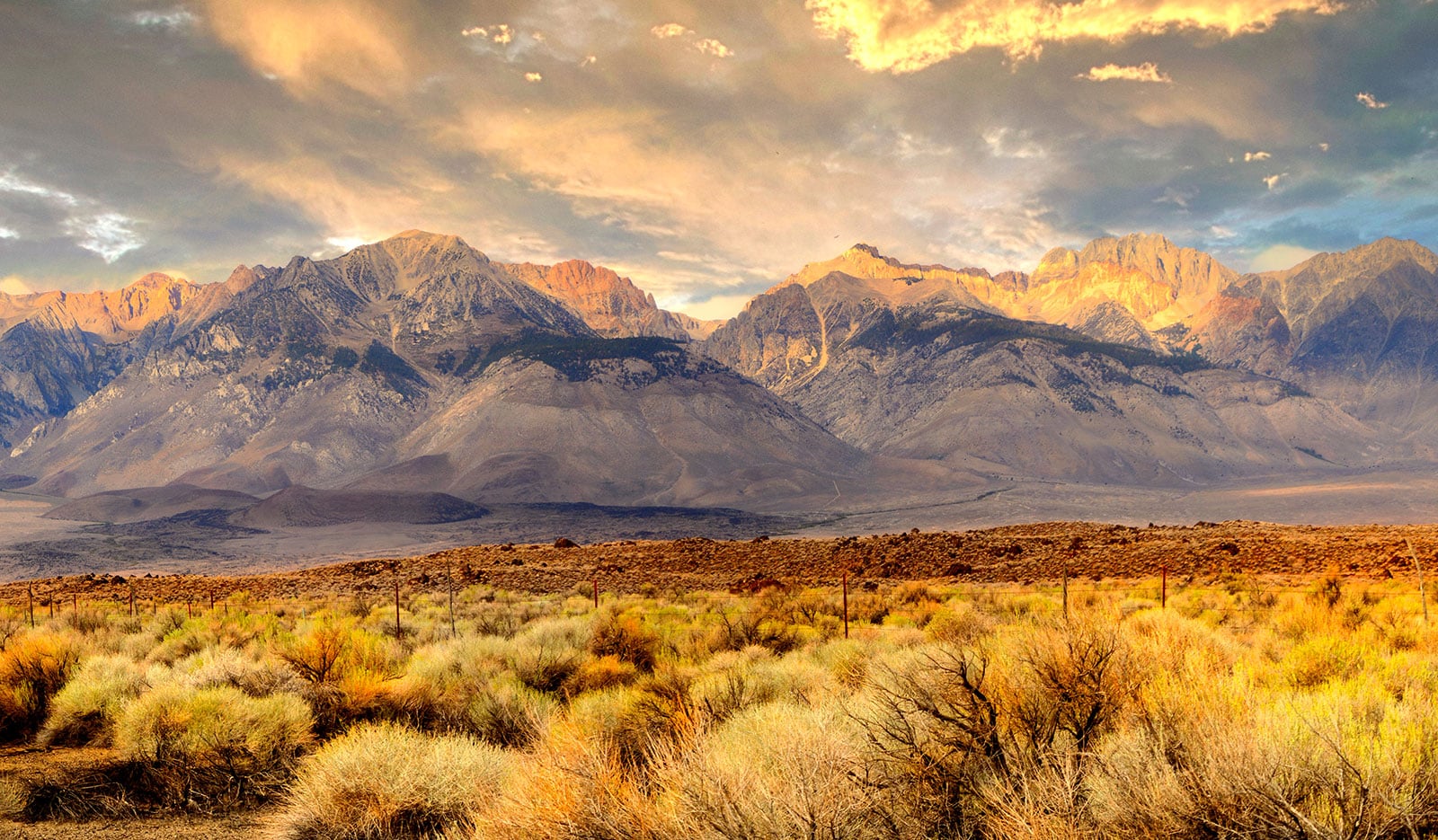 Southern Sierra Nevadas in afternoon light