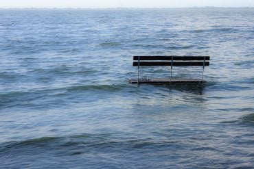 Bench in water