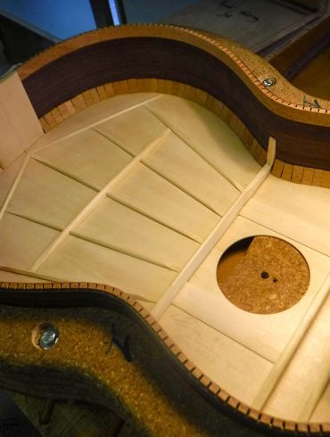 Karl Zuelke's guitar under construction