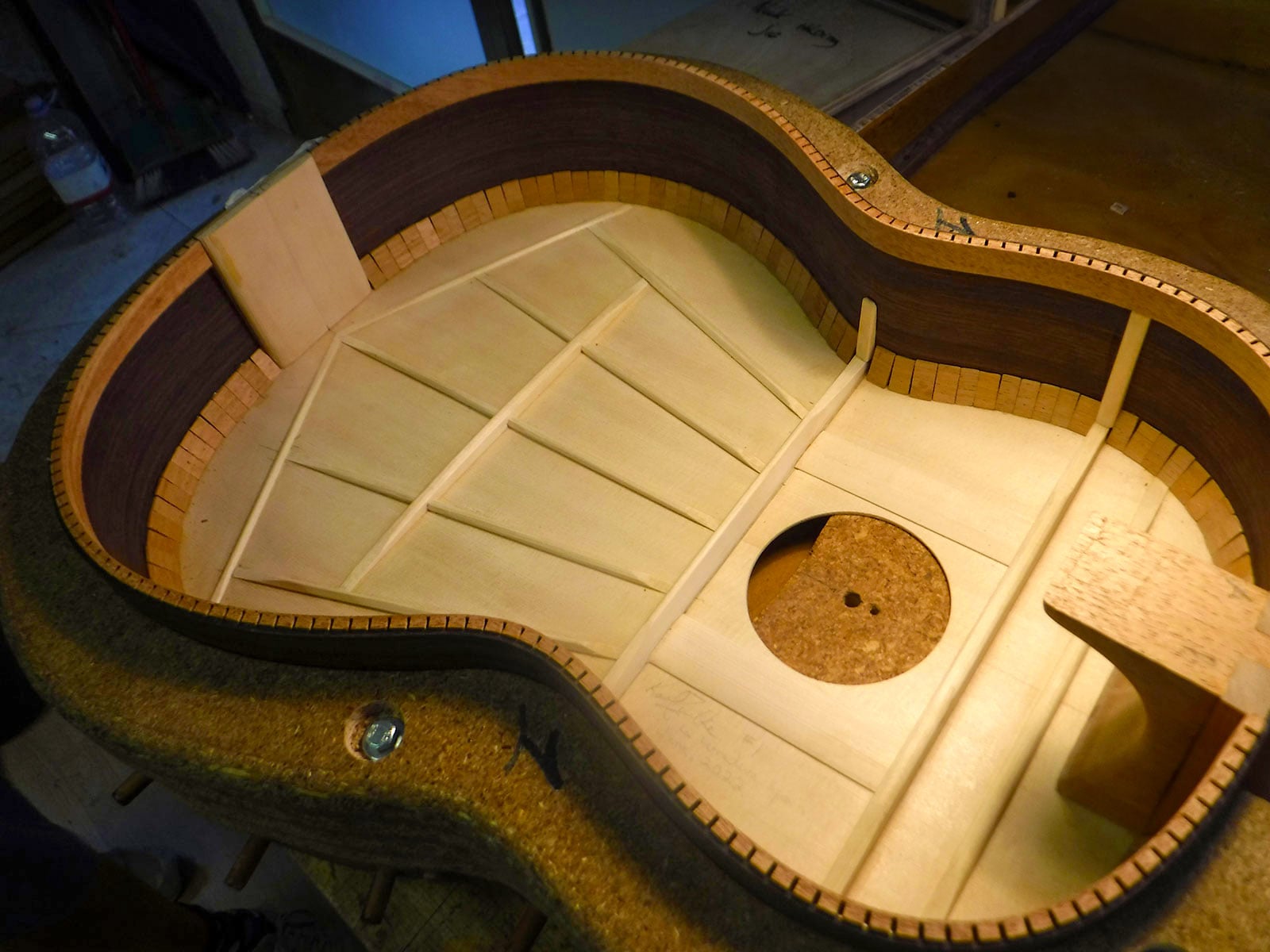 Karl Zuelke's guitar under construction