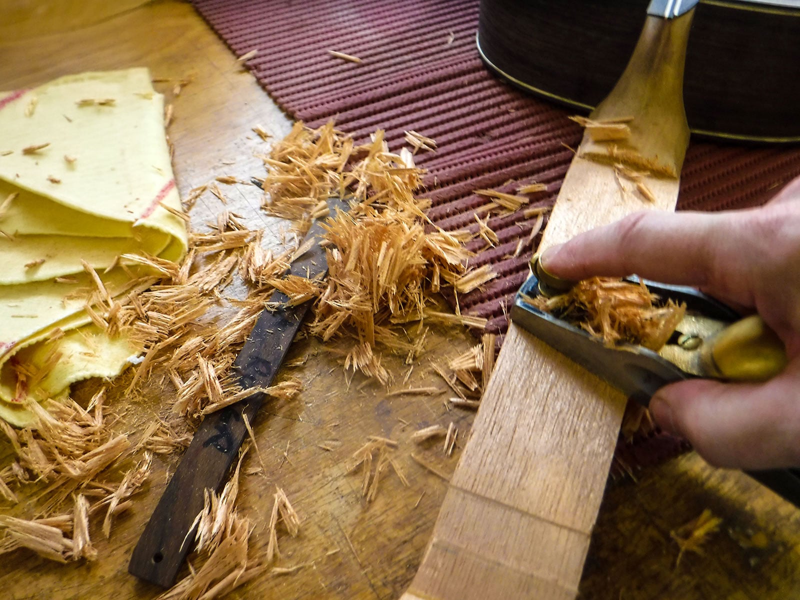 Creating the neck of the guitar