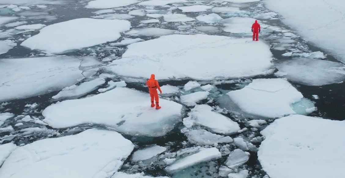Polar scientists on ice