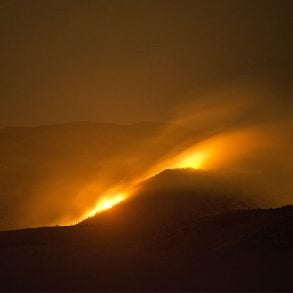 Wildfire at night