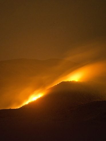 Wildfire at night